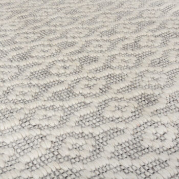 Flair Rugs, Ručne tkaný kusový koberec Nur Wool Dream Grey/Ivory, 80x150, šedá, obývacia izba