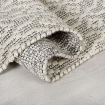 Flair Rugs, Ručne tkaný kusový koberec Nur Wool Dream Grey/Ivory, 80x150, šedá, obývacia izba