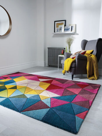 Flair Rugs, Ručne všívaný kusový koberec Illusion Falmouth Multi, 200x290, viacfarebná, obývacia izba