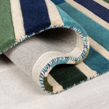 Flair Rugs, Ručne všívaný kusový koberec Illusion Piano Green/Multi, 120x170, modrá, viacfarebná, chodba / predsieň