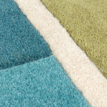 Flair Rugs, Ručne všívaný kusový koberec Illusion Piano Green/Multi, 120x170, modrá, viacfarebná, chodba / predsieň