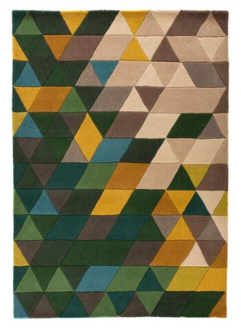 Flair Rugs, Ručne všívaný kusový koberec Illusion Prism Green / Multi, 160x220, viacfarebná, obývacia izba