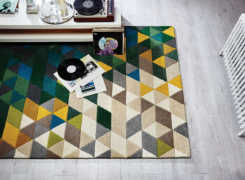 Flair Rugs, Ručne všívaný kusový koberec Illusion Prism Green / Multi, 80x150, viacfarebná, obývacia izba
