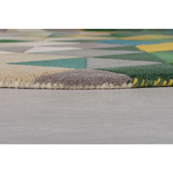 Flair Rugs, Ručne všívaný kusový koberec Illusion Prism Green/Multi kruh, 160x160 (priemer) kruh, viacfarebná, obývacia izba