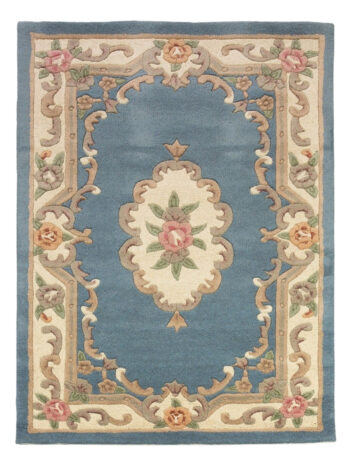 Flair Rugs, Ručne všívaný kusový koberec Lotus premium Blue, 120x180, modrá, chodba / predsieň