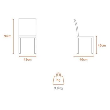 Flap skladacia stolička Yolk 43 x 46 x 76 cm