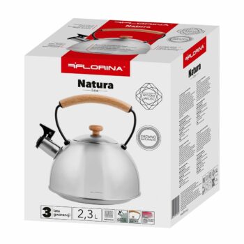 Florina Nerezový čajník Natura Line 2,3 l, strieborná