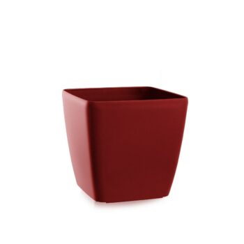 Flower Lover Kvetináč Quadrato Easy matt červená, 18 cm, 18 cm