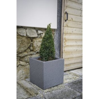 Flower Lover Samozavlažovací kvetináč Cubico Stone sivá, 27 cm, 27 cm