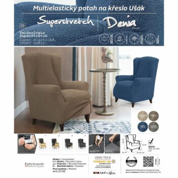 Forbyt Napínací poťah na ušiak Denia smotanová, 70 - 100 cm x 90 - 110 cm