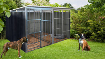 G21 Koterec pre 2 psov G21 Ken 886 - 322 x 275 cm (sivý)