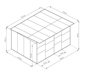 G21 Koterec pre 2 psov G21 Ken 886 - 322 x 275 cm (sivý)