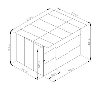 G21 Koterec pre psa G21 Ken 572 - 260 x 220 cm (sivý)