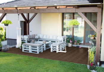 G21 WPC zámková dlaždica doska (teak) 23 x 300 x 300 mm 23 × 300 × 300 mm