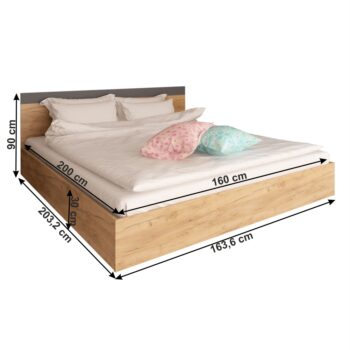 Spálňová zostava Gabriela New 160 v elegantnom prevedení dub artisan a grafit je ideálnou voľbou pre tých, ktorí hľadajú moderný a funkčný nábytok do svojej spálne. Táto zostava je navrhnutá tak, aby poskytovala maximálny komfort a štýl, pričom jej dizajn sa ľahko prispôsobí…