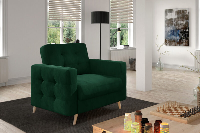 GARD 05 čalúnené kreslo Kronos 19 Kreslo GARD je moderným a štýlovým nábytkom. Je vhodné do moderných interiérov.Vďaka kombinácii kvalitných materiálov vám kreslo GARD ponúka pohodlné sedenie. Sedacia časť je vyrobená z vlnovcovej pružiny a PUR peny s tvrdosťou T3030. Opierková časť je vyrobená z PUR peny s tvrdosťou T2542.Efektným a dominantným prvkom kresla je prešívanie, ktoré sa nachádza na opierkovej časti a na bočniciach. Takto je dizajn kresla elegantne prepojený a vytvára zaujímavý celok. Nožičky, ktoré sú vo farbe prírodného dreva dotvárajú celkový vzhľad kresla. Je čalúnené kvalitnou poťahovou látkou Kronos 19.Hĺbka sedu: 46 cm, výška sedu: 44 cm.Celkové rozmery kresla (š,v,h): 107 x 86 x 92 cm.  V ponuke máme tiež elegantné trojsedáky GARD.