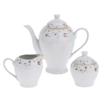 Predstavujeme vám elegantnú porcelánovú jedálenskú súpravu Garida Typ 3, ktorá sa skladá z 57 kusov a je ideálnym doplnkom pre každú modernú domácnosť. Táto súprava vyniká svojím sofistikovaným dizajnom, ktorý kombinuje bielu, zlatú, ružovú a zelenú farbu, čím dodáva vášmu…