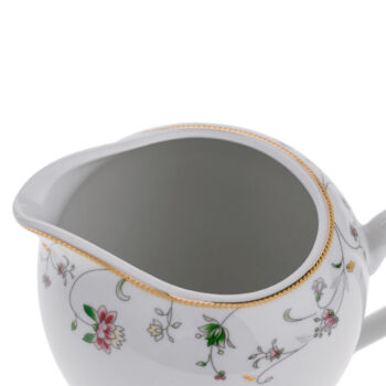 Predstavujeme vám elegantnú porcelánovú jedálenskú súpravu Garida Typ 3, ktorá sa skladá z 57 kusov a je ideálnym doplnkom pre každú modernú domácnosť. Táto súprava vyniká svojím sofistikovaným dizajnom, ktorý kombinuje bielu, zlatú, ružovú a zelenú farbu, čím dodáva vášmu…