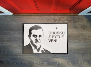 GDmats, Predložka Obušku z vreca von 40x60 cm, 40x60, biela, šedá