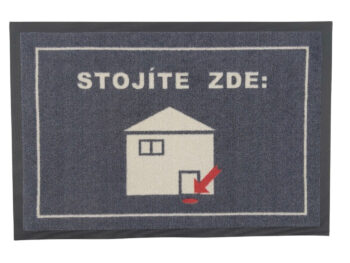 GDmats, Rohožka GPS (Stojíte zde) 40x60 cm – na von aj na doma, 40x60, šedá