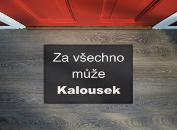 GDmats, Rohožka Kalousek 40x60 cm – na von aj na doma, 40x60, čierna