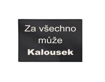 GDmats, Rohožka Kalousek 40x60 cm – na von aj na doma, 40x60, čierna