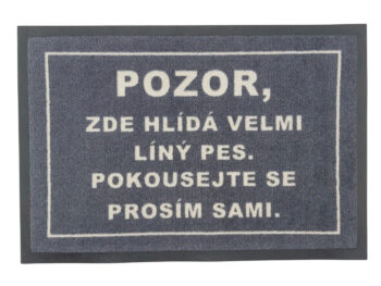 GDmats, Rohožka Lenivý pes 40x60 cm – na von aj na doma, 40x60, šedá
