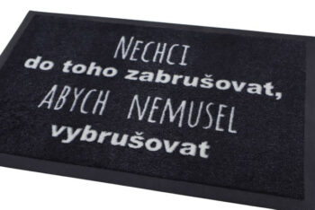 GDmats, Rohožka Nechcem zabrusovať 40x60 cm – na von aj na doma, 40x60, čierna