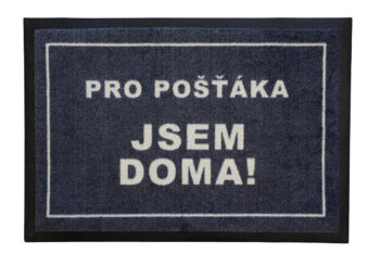 GDmats, Rohožka Pre poštára som doma 40x60 cm – na von aj na doma, 40x60, šedá