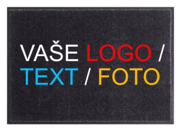 GDmats, Rohožka s vlastnou potlačou (logom) na mieru MK415 Velour – na von aj na doma, 60x85, viacfarebná