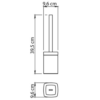 GEDY A93313 Il Giglio WC štetka na postavenie, chróm
