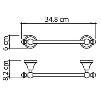 GEDY NV213013 Nevis držiak uterákov 30 x 8,2 cm, chróm
