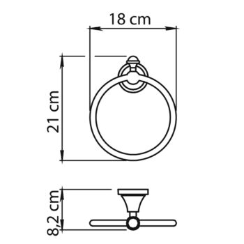 GEDY NV7013 Nevis držiak uterákov kruh, chróm