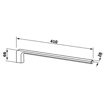 GEDY PI2202 Pirenei pevný držiak uterákov 41 cm, biela mat
