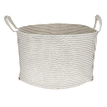 Pletený kôš Geos s rozmermi 50x30 cm v elegantnej kombinácii bielej a sivej farby je ideálnym doplnkom pre váš interiér. Tento moderný kôš od značky KONDELA je navrhnutý tak, aby spĺňal nielen estetické, ale aj praktické požiadavky na úložný priestor.