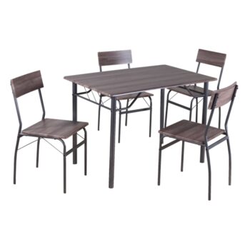 Predstavujeme vám jedálenský set Girol 1+4, ktorý je ideálnym riešením pre moderné interiéry. Tento elegantný set v kombinácii hnedo-čiernej farby prinesie do vašej jedálne štýlový a súčasný vzhľad. Skladá sa z jedného stola a štyroch pohodlných stoličiek, ktoré sú čalúnené pre…