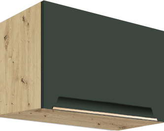 Kuchyňa GLADIOLA - GREEN je v štýlovom a funkčnom prevedení. Je vhodná do modernej aj klasickej kuchyne.Korpus nábytku je vyrobený z kvalitnej LTD dosiek vo farbe dub Artisan, v matnom prevedení. Dvierka sú vyrobené z MDF dosky. Nábytok je nenáročný na údržbu. Disponuje tichým dovieraním dvierok. Nožičky sú regulovateľné.Horná skrinka GLADIOLA je v zelenom matnom prevedení. Rozmery (š,v,h): 50 x 36 x 32 cm.Dodávame v demontovanom stave.