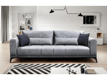 KONDELA Grace Big Sofa rozkladacia pohovka s úložným priestorom svetlosivá / sivá – Obrázok 2