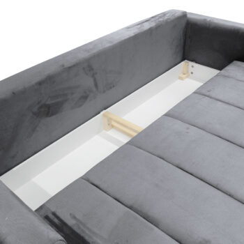 KONDELA Grace Big Sofa rozkladacia pohovka s úložným priestorom svetlosivá / sivá – Obrázok 8