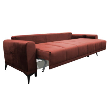 Rozkladacia pohovka s úložným priestorom Grace Big Sofa v terakotovej farbe je ideálnym riešením pre moderné interiéry, kde sa kladie dôraz na funkčnosť a štýl. Táto pohovka od značky KONDELA ponúka nielen pohodlné sedenie, ale aj praktickú možnosť rozloženia na lôžko s rozmermi 146 x 200 cm, čo…