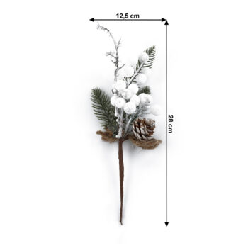 Vianočná vetvička (6 ks) Gren Typ 2 s výškou 28 cm v elegantnej bielej farbe je ideálnym doplnkom pre váš interiér počas sviatočného obdobia. Táto moderná dekorácia, vyrobená z kvalitného plastu a kovu, prináša do vášho domova nádych zimnej krásy a elegancie. Vďaka svojmu svetlému vzhľadu sa…