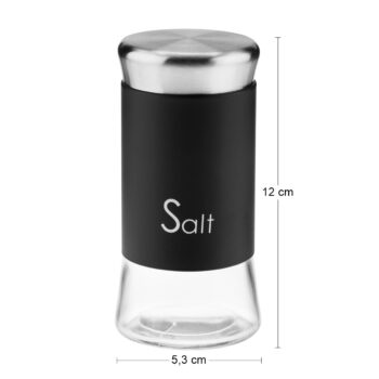 Dosoľujte podľa svojej chuti s praktickou soľničkou GRENO 0,15 l. Vyrobená je z priehľadného skla v kombinácii s kvalitnou oceľou s práškovou povrchovou úpravou, je v čiernom prevedení. Stane sa nie len praktickým pomocníkom, ale bude tiež krásnym doplnkom v kuchyni. Má uzatvárateľné skrutkovacie…