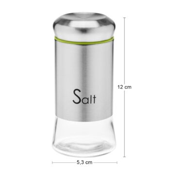Dosoľujte podľa svojej chuti s praktickou soľničkou GRENO 0,15 l. Vyrobená je z priehľadného skla v kombinácii s kvalitnou oceľou s práškovou povrchovou úpravou, je v nerezovom prevedení. Stane sa nie len praktickým pomocníkom, ale bude tiež krásnym doplnkom v kuchyni. Má uzatvárateľné skrutkovacie…