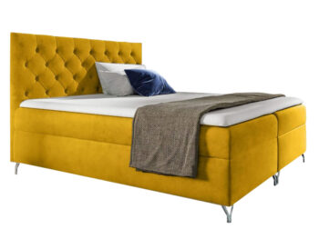 Predstavujeme vám boxspringovú manželskú posteľ Guliette 120 v elegantnej žltej farbe Velvet, ktorá je ideálnym riešením pre moderné interiéry. Táto posteľ od značky KONDELA kombinuje štýlový dizajn s praktickými funkciami, ktoré ocení každý dospelý užívateľ.