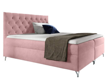Boxspringová manželská posteľ Guliette 140 v elegantnej ružovej farbe (Velvet) je ideálnou voľbou pre tých, ktorí hľadajú moderný a štýlový nábytok do spálne. Táto posteľ od značky KONDELA ponúka nielen komfort, ale aj praktické riešenia pre váš interiér.