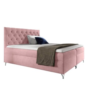 Objavte eleganciu a pohodlie s boxspringovou manželskou posteľou Guliette 160 v očarujúcej ružovej farbe Velvet. Táto moderná posteľ je ideálnym riešením pre tých, ktorí hľadajú štýlový a funkčný nábytok do svojej spálne. S rozmermi 160 x 200 cm poskytuje dostatok priestoru na komfortný spánok…