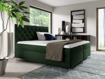 Predstavujeme vám boxspringovú manželskú posteľ Guliette 160 v elegantnej zelenej farbe Velvet, ktorá sa stane skvostom vašej spálne. Táto posteľ je ideálnou voľbou pre tých, ktorí hľadajú spojenie moderného dizajnu a praktickosti. S rozmermi 160 x 200 cm poskytuje dostatok priestoru na pohodlný…