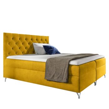 Predstavujeme vám boxspringovú manželskú posteľ Guliette 180 v elegantnej žltej farbe Velvet, ktorá sa stane dominantou vašej spálne. Táto moderná posteľ je navrhnutá pre dve osoby a ponúka komfortný priestor na spanie s rozmermi 180 x 200 cm. Vďaka svojmu štýlovému vzhľadu a svetlej farebnosti…