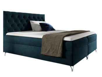 Predstavujeme vám boxspringovú manželskú posteľ Guliette 200 v elegantnej tmavomodrej farbe Velvet, ktorá sa stane dominantou vašej spálne. Táto moderná posteľ je navrhnutá pre maximálny komfort a štýl, pričom ponúka priestrannú plochu na spanie s rozmermi 200 x 200 cm, ideálnu pre dve osoby.