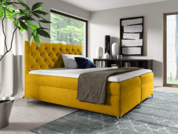 Predstavujeme vám boxspringovú manželskú posteľ Guliette 200 v elegantnej žltej farbe Velvet, ktorá sa stane dominantou vašej spálne. Táto moderná posteľ je navrhnutá pre maximálny komfort a štýl, pričom ponúka priestrannú plochu na spanie s rozmermi 200 x 200 cm. Je ideálna pre dve osoby…